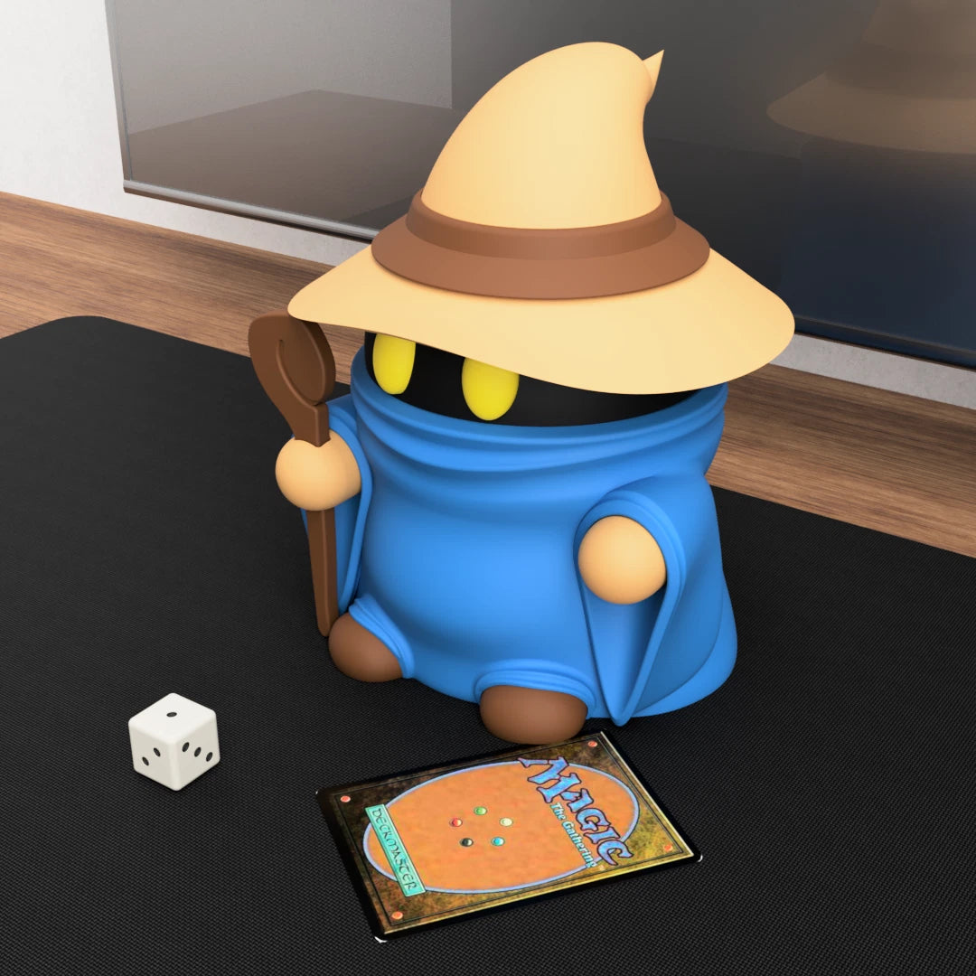 Black Mage Deck Box - MTG Final Fantasy theme - Magetic Lids -