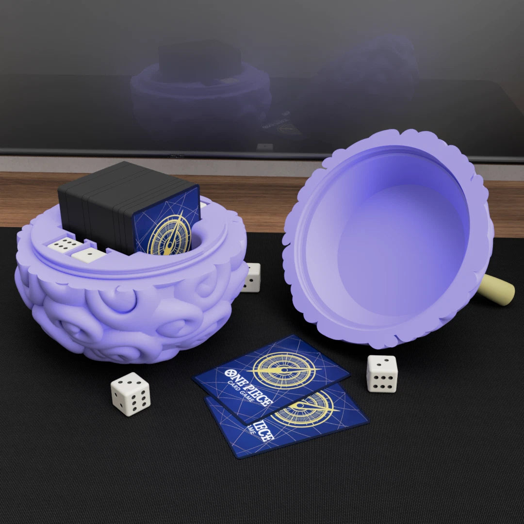 One Piece Devil Fruit Deck Box –TCG Card Holder Fits 100 cards- Gomu Gomu Fruit